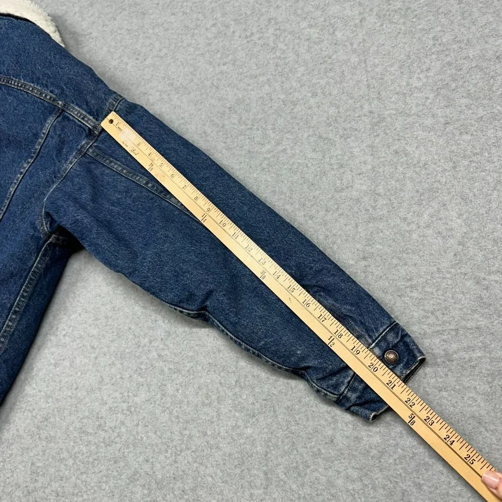 VTG Levi's 80s Made In USA 44R Sherpa Fleece Lined Denim Jacket Cowboy‎ Western